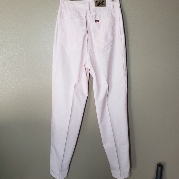 Vintage Lee Womens Pink Striped High Rise Jeans-Size 9 - Picture 4 of 8
